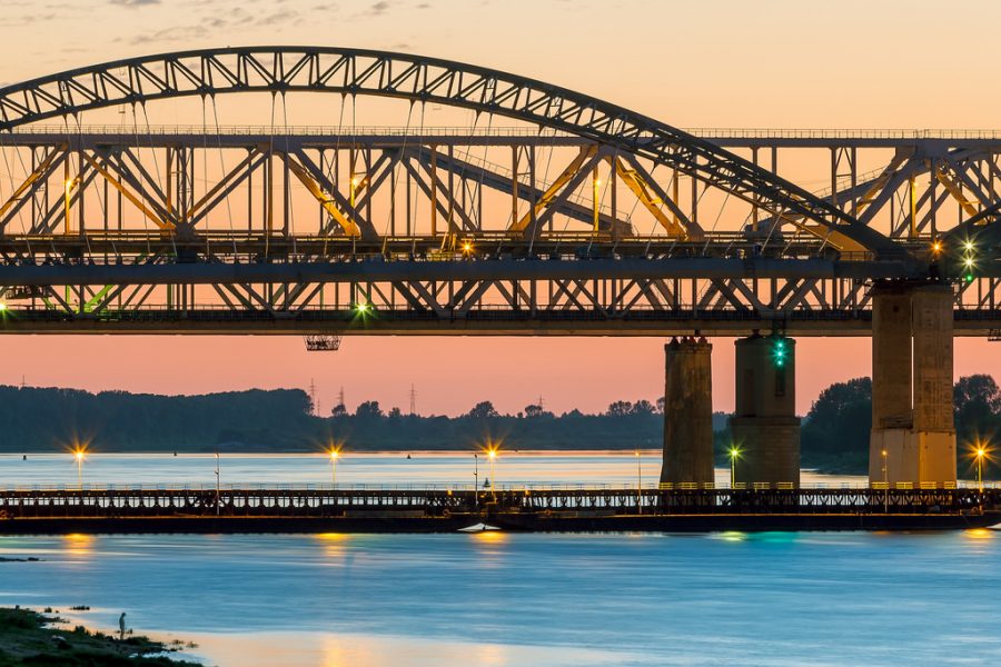 Volga River. Borsky Bridge, Nizhny Novgorod