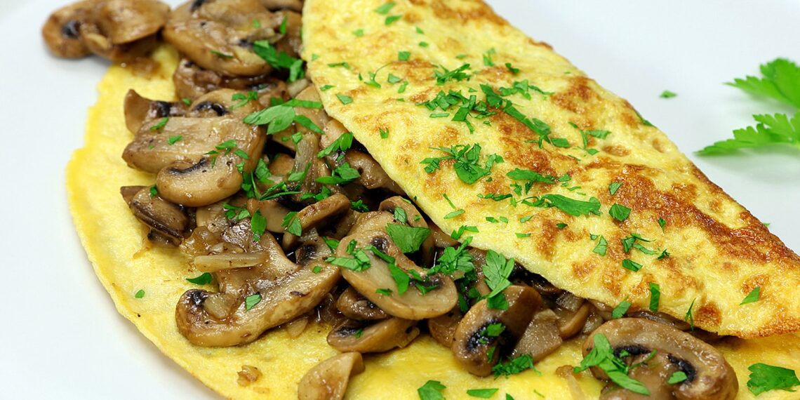 Omelete de cogumelos