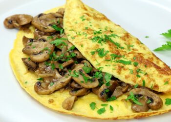 Omelete de cogumelos