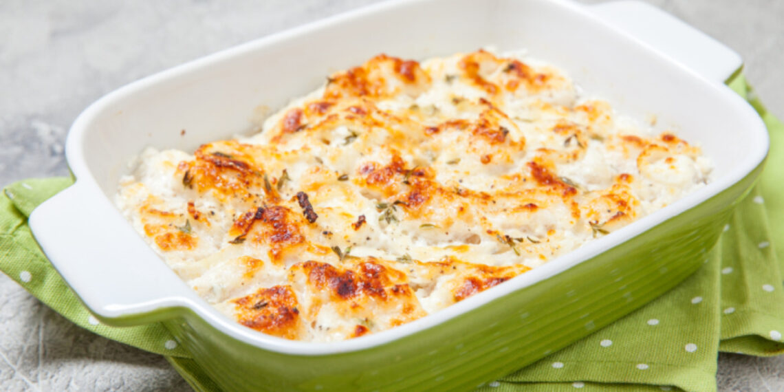 Bacalhau gratinado com maionese