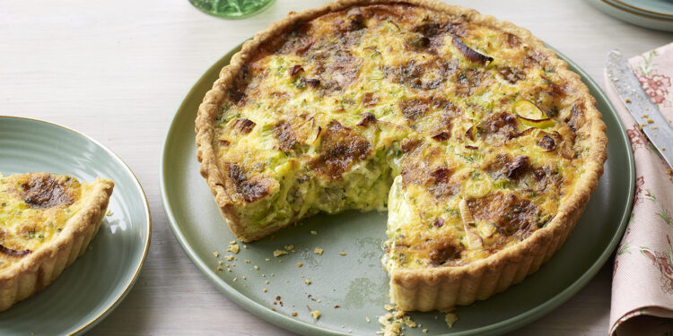 Quiche de alho francês