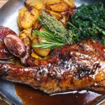 Borrego assado no forno