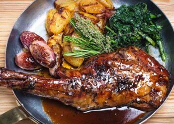 Borrego assado no forno