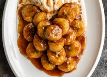 Banana frita com canela