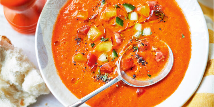 gaspacho no liquidificador