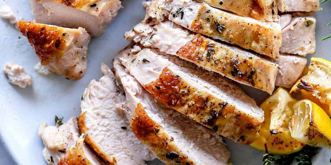 Bifes de peru assados no forno