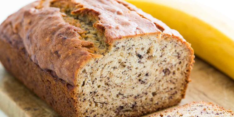 Pão de banana e aveia