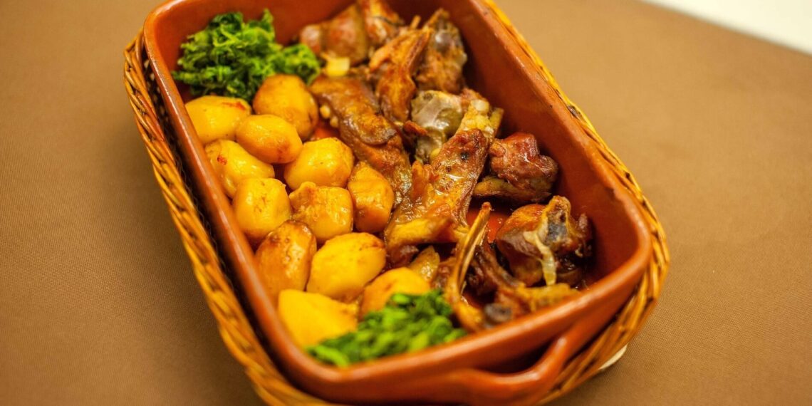 Cabrito assado no forno à portuguesa