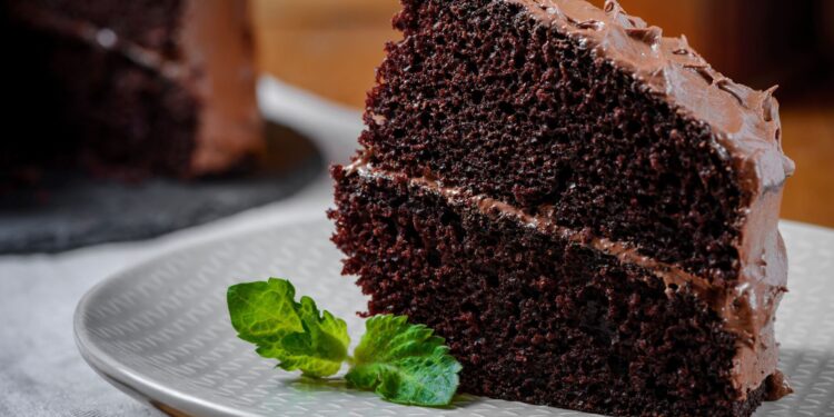 Bolo de chocolate em pó