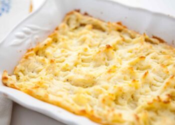 Puré assado no forno