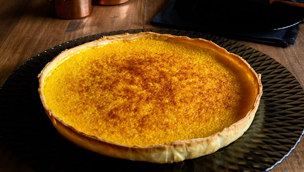 Tarte de natas com leite condensado