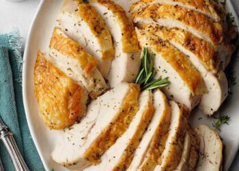 Lombo de peru assado no forno