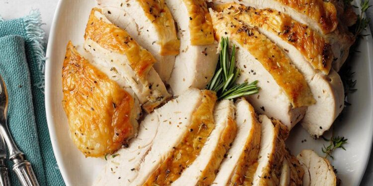 Lombo de peru assado no forno