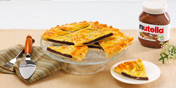 Tarte de massa folhada com Nutella