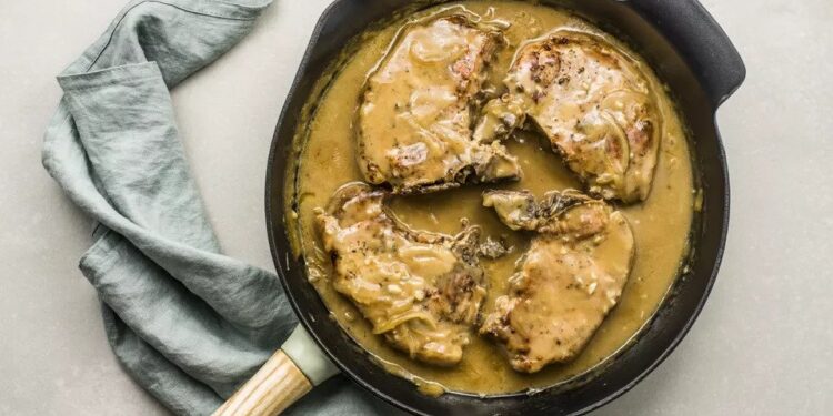 Costeletas de porco estufadas