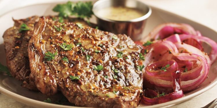 Bife com molho agridoce