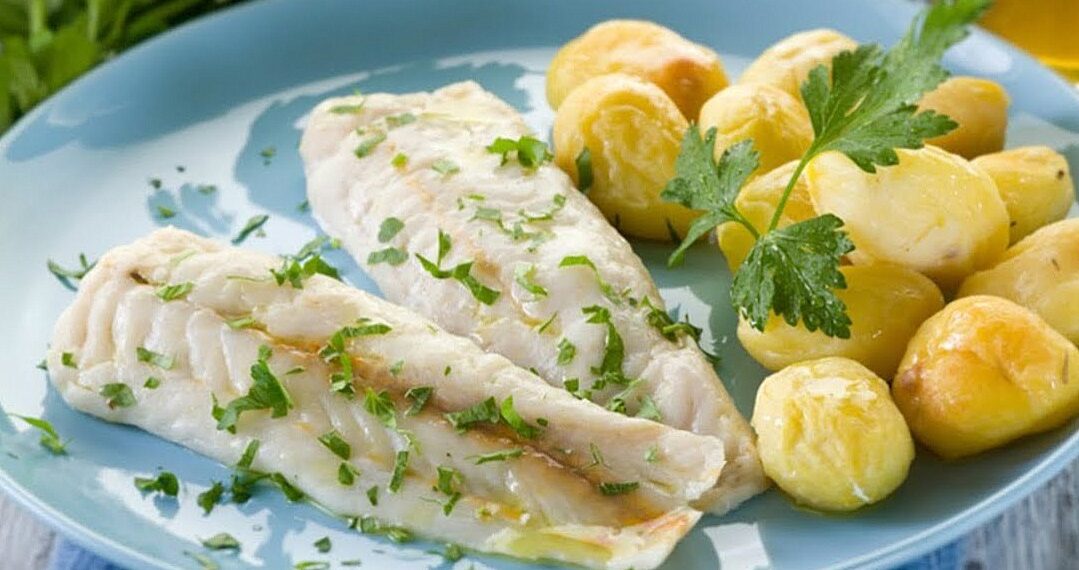 Filetes de pescada no forno