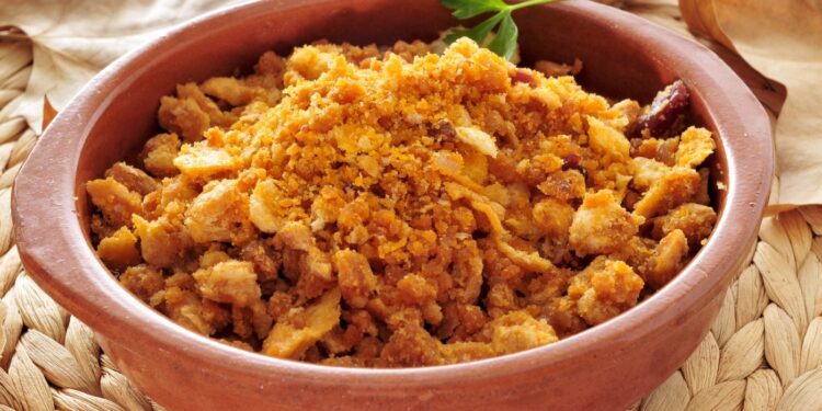 Migas de bacalhau à Alentejana