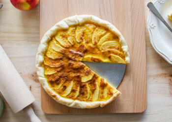 Tarte de maçã com massa quebrada
