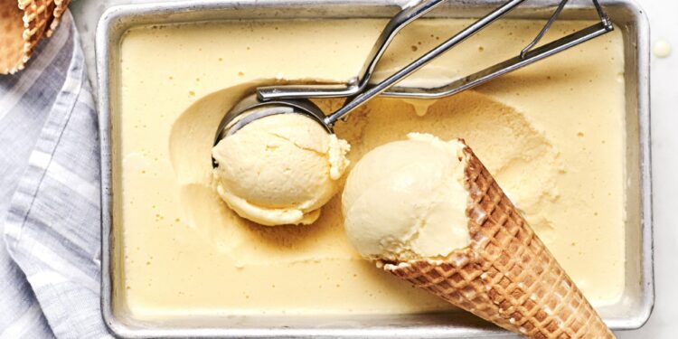 Gelado de baunilha