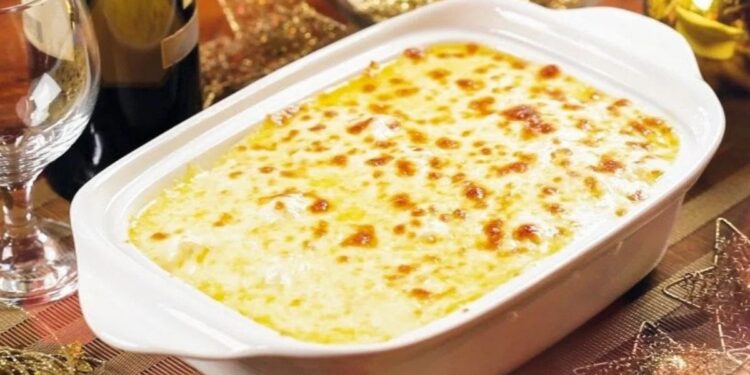 Bacalhau gratinado cremoso