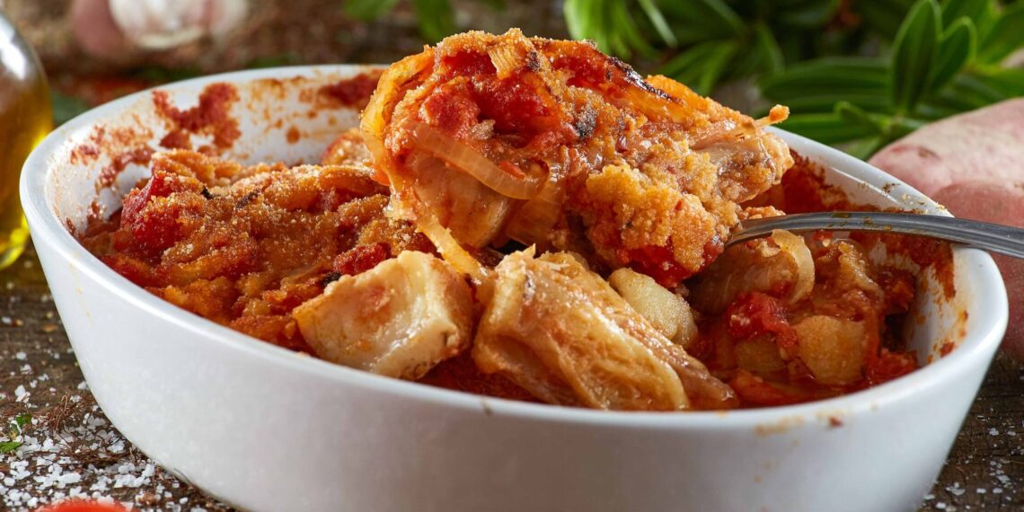 Tamboril de cebolada