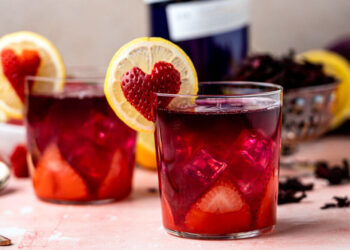 Gin com infusão de hibisco