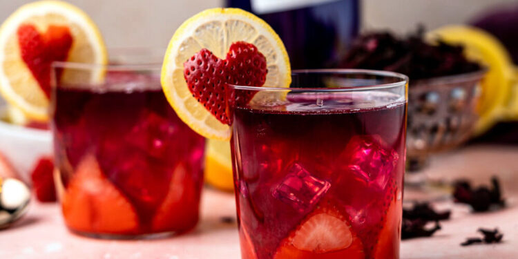 Gin com infusão de hibisco