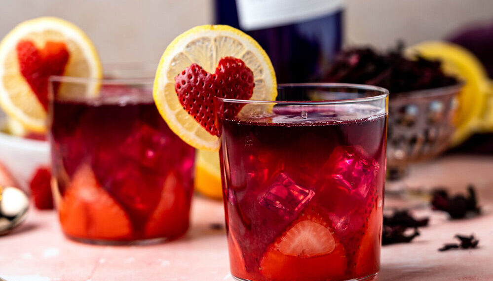 Gin com infusão de hibisco