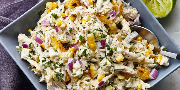 Salada de frango com milho