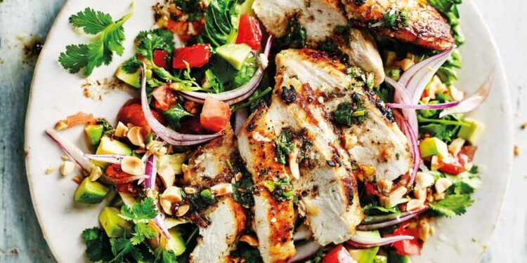 Salada de frango