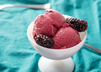 Gelado de frutos vermelhos