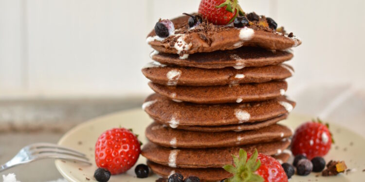 Panquecas de alfarroba