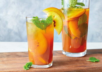 Chá gelado de pêssego