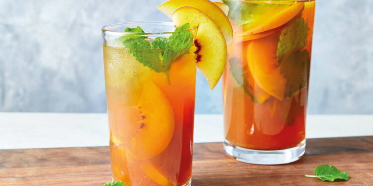 Chá gelado de pêssego