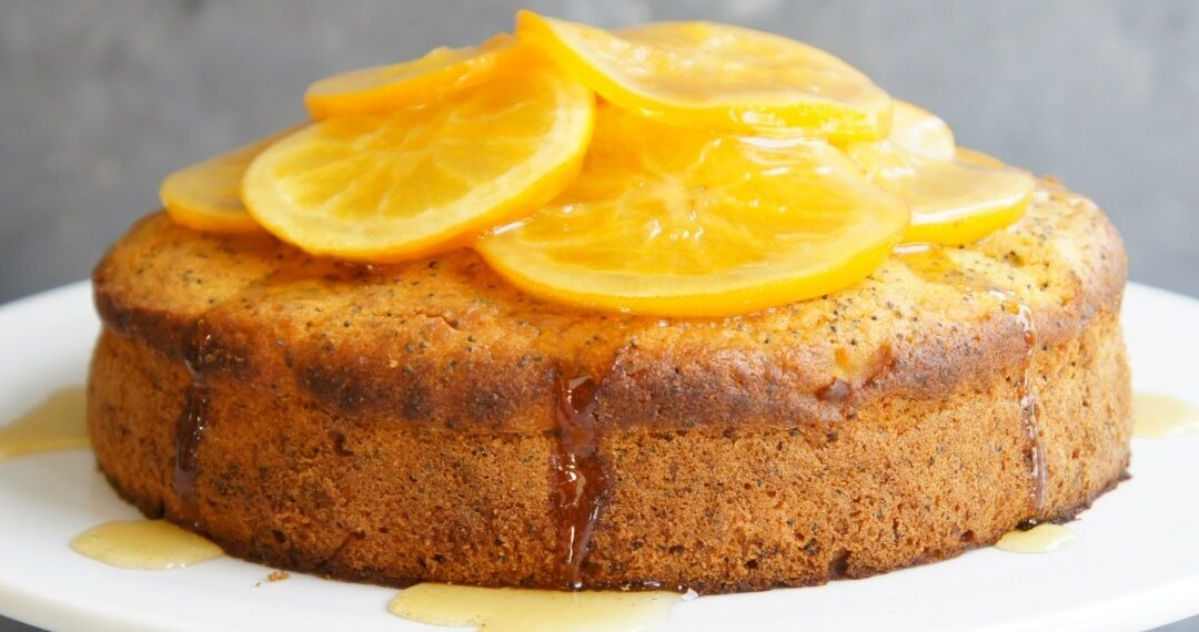 Bolo de laranja com calda