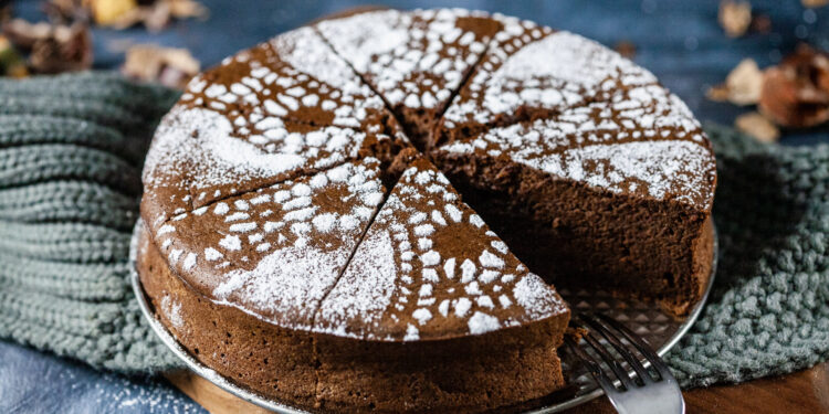 Bolo de castanhas e chocolate