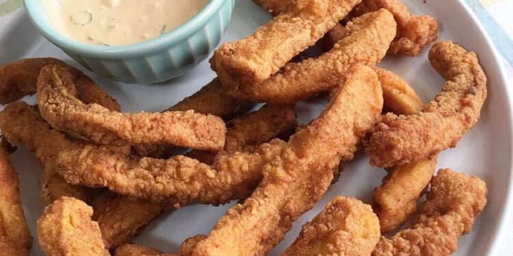 Tiras de pota fritas à setubalense