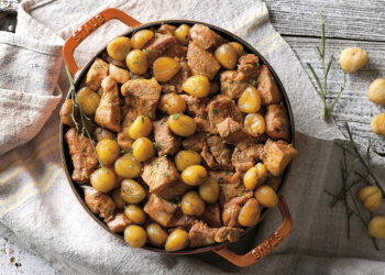 Rojões com castanhas à antiga