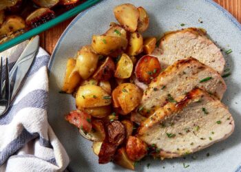 Lombo de porco no forno com castanhas