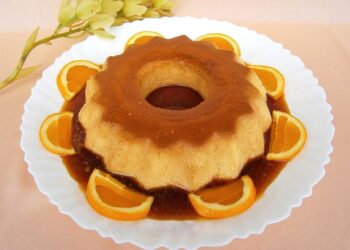 Pudim de laranja com leite condensado