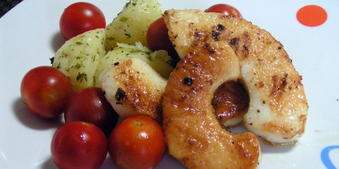 Tiras de pota grelhadas
