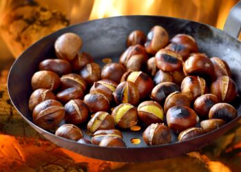 Castanhas fritas