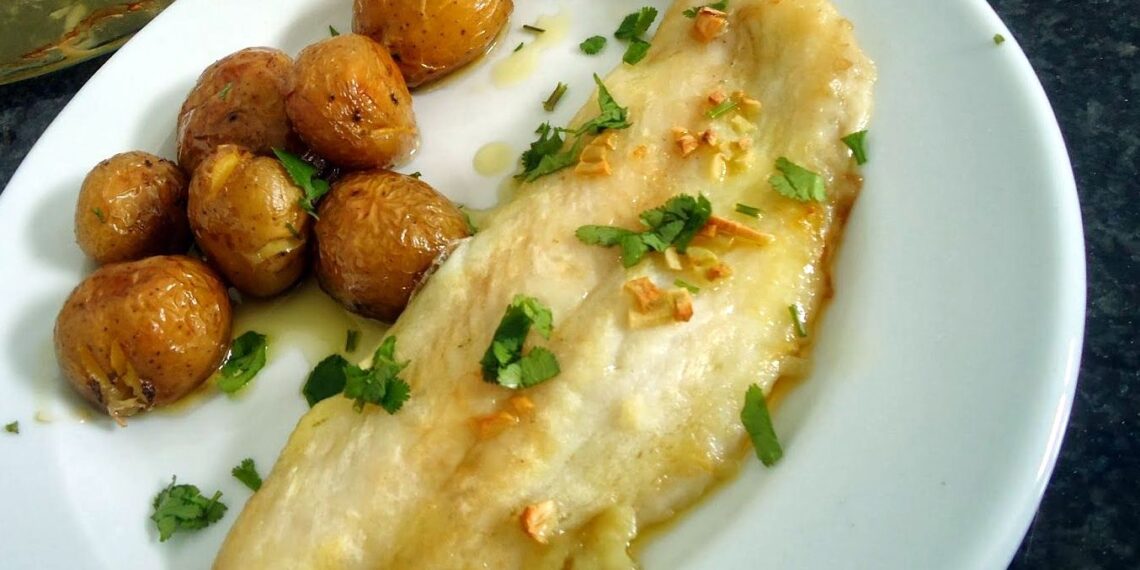 Perca no forno com limão