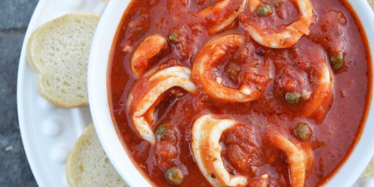 Lulas guisadas à portuguesa