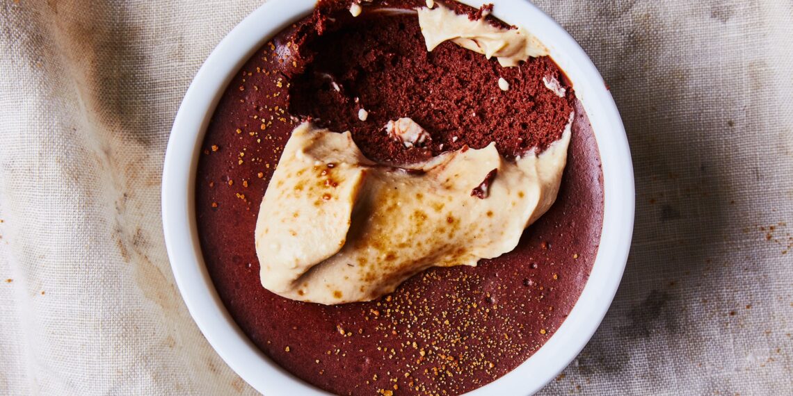 Mousse de chocolate com leite de côco