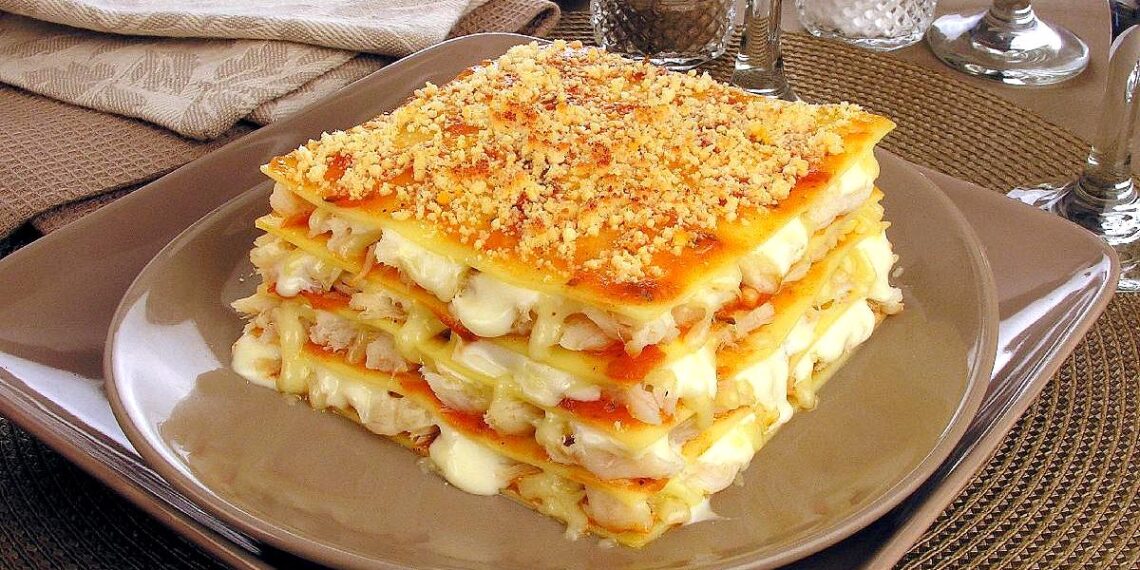 Lasanha de bacalhau com béchamel