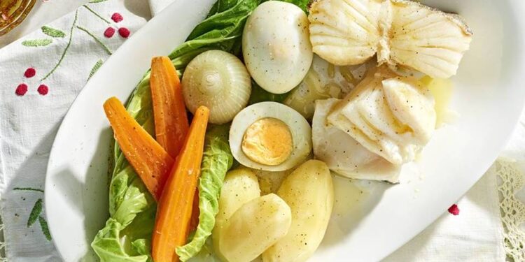 Bacalhau cozido de Natal