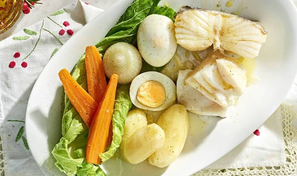 Bacalhau cozido de Natal