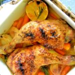 Frango no forno com laranja